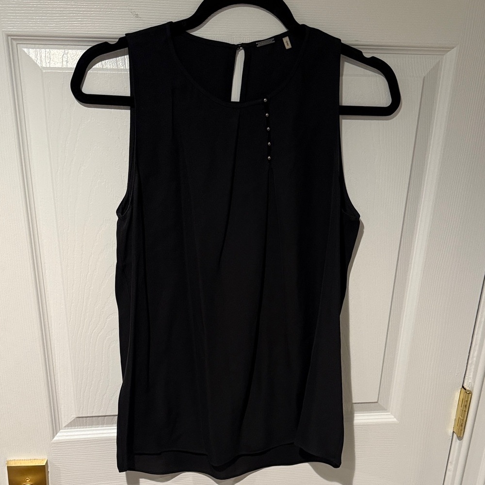 Elie Tahari Black Sleeveless Blouse
